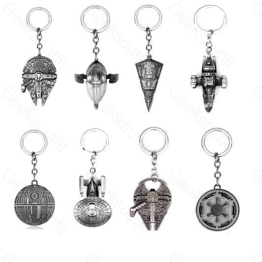 Sci-Fi Spaceship Battleship Keychain