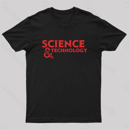 Science And Technology Geek T-Shirt Black / S