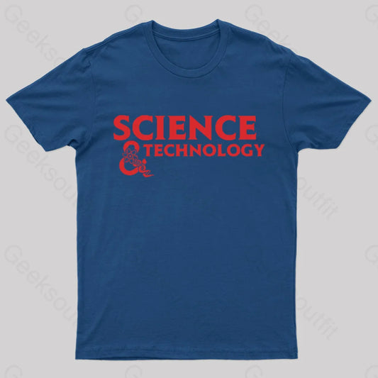 Science And Tecnology Nerd T-Shirt Navy / S