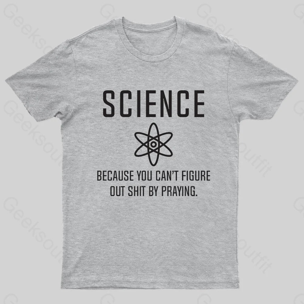 Science Because You Can’t Figure Nerd T-Shirt Grey / S