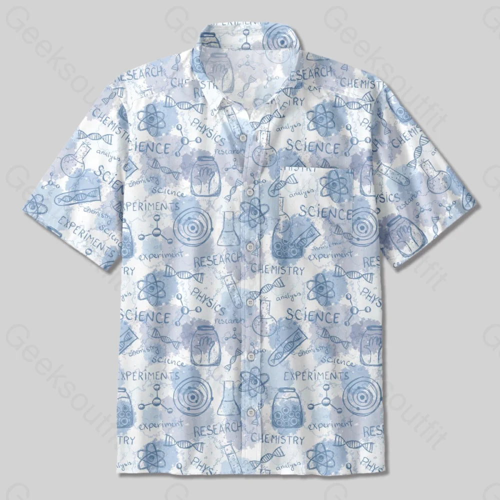 Science Chemistry Experiment Button Up Pocket Shirt - Geeksoutfit