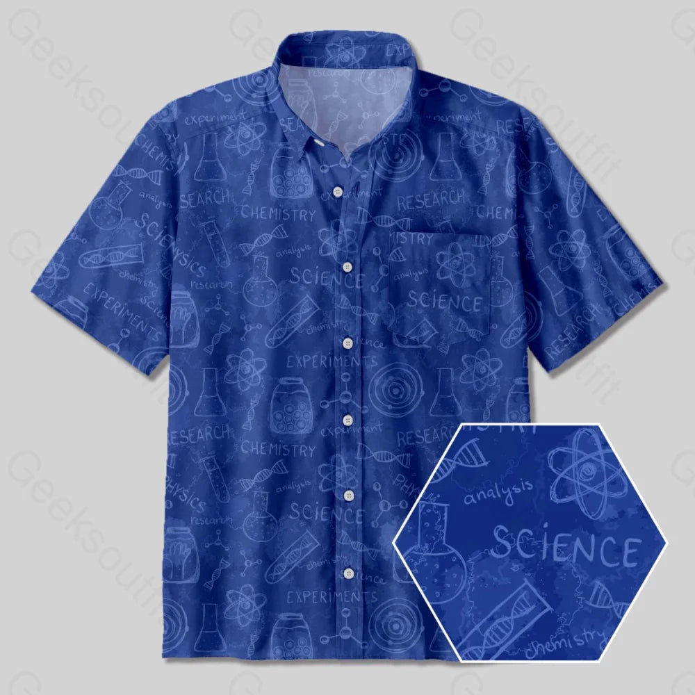 Science Chemistry Experiment Button Up Pocket Shirt - Geeksoutfit