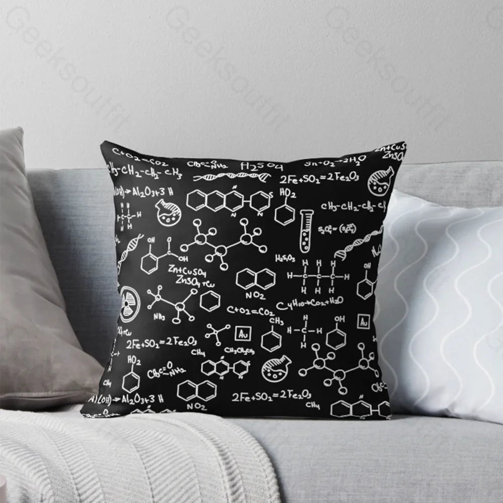 Science Chemistry Pattern Geek Pillowcase 40*40Cm / Geekpc043