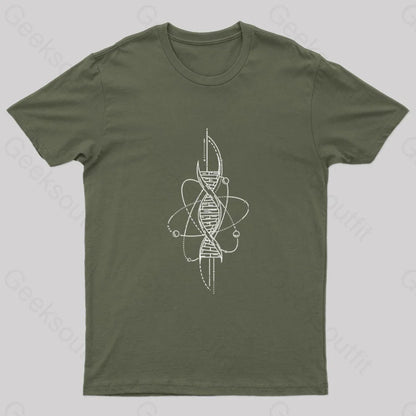 Science Dna Nerd T-Shirt Army Green / S