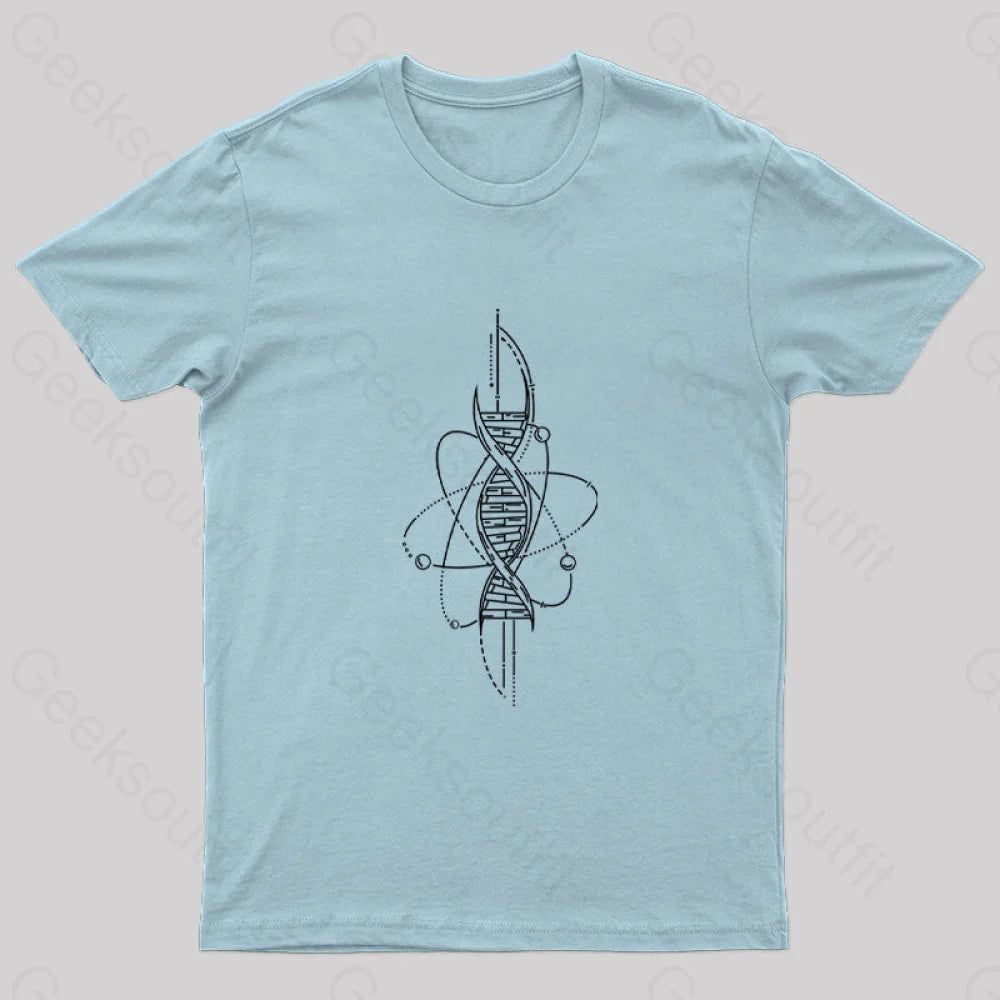 Science Dna Nerd T-Shirt Light Blue / S