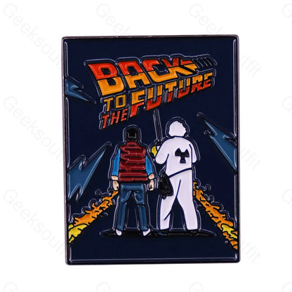 Science Fiction Movie A Journey Through Time Pins Silver