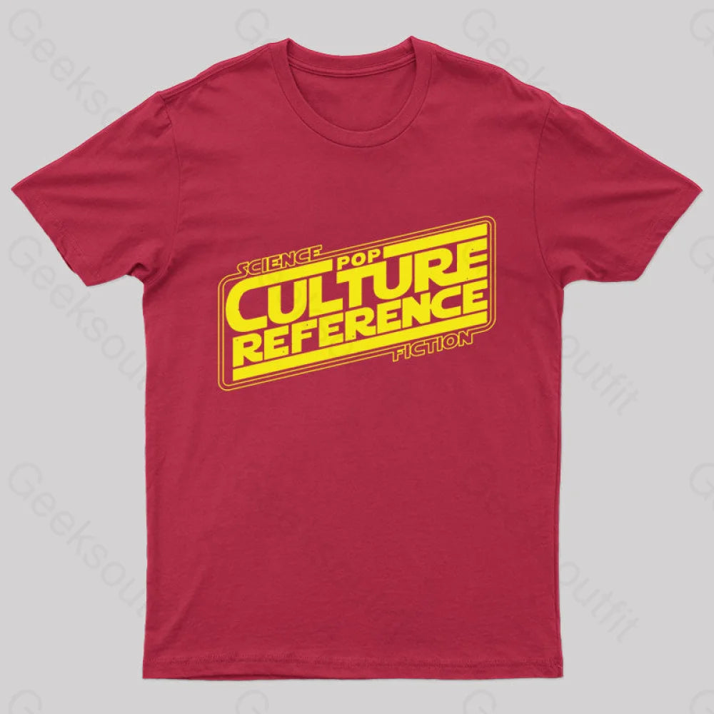 Science Fiction Pop Culture Reference Geek T-Shirt Red / S