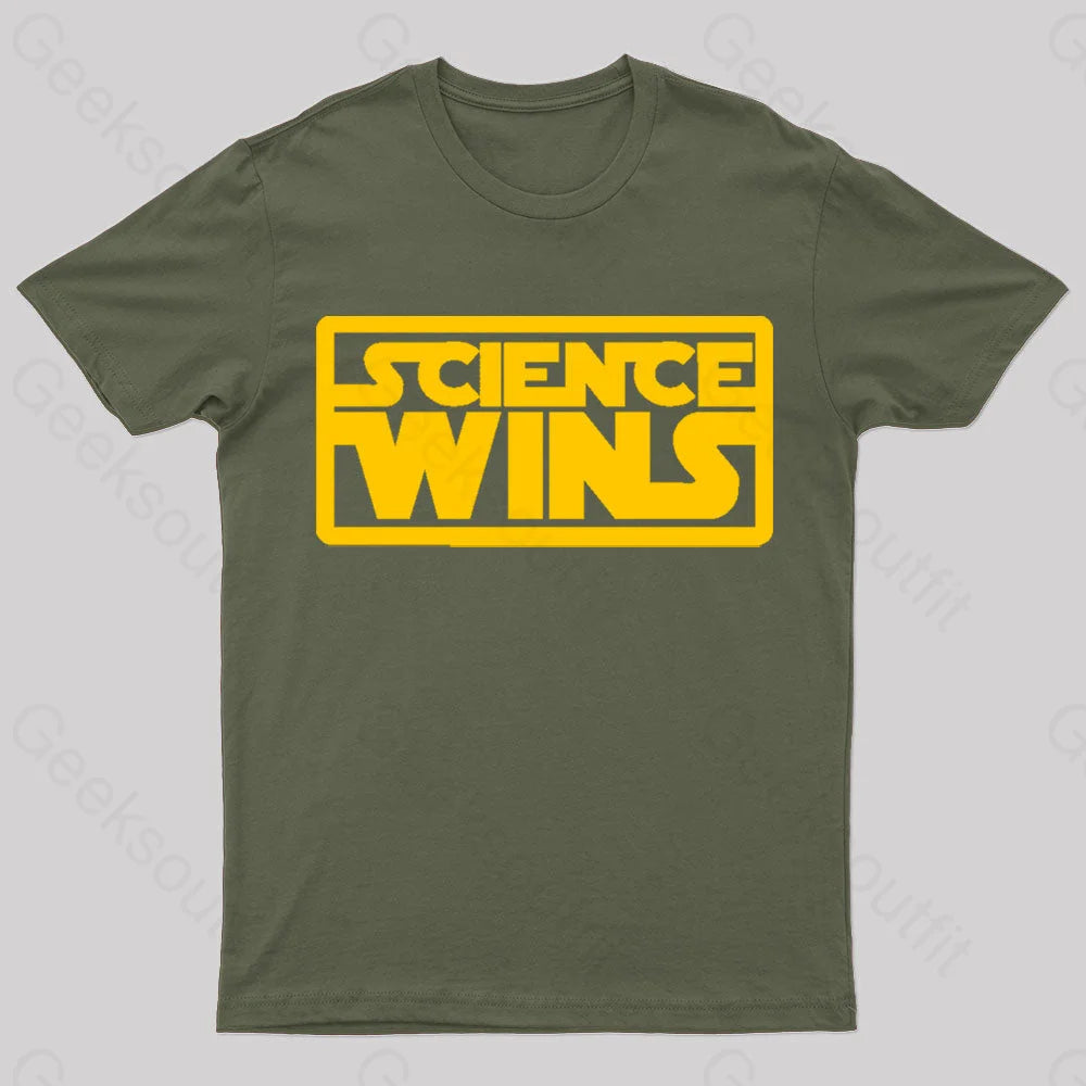 Science For The Win Nerd T-Shirt Army Green / S