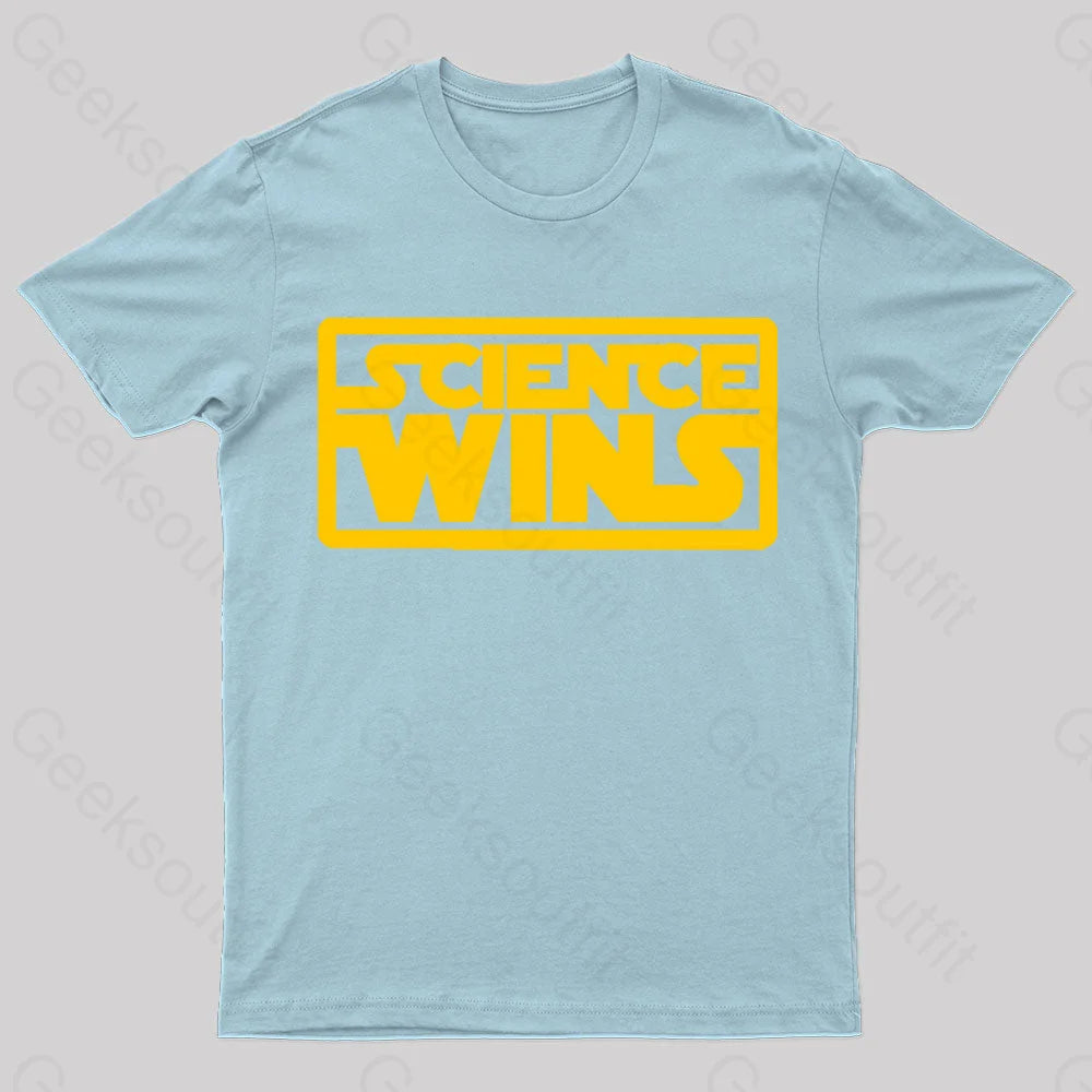 Science For The Win Nerd T-Shirt Light Blue / S