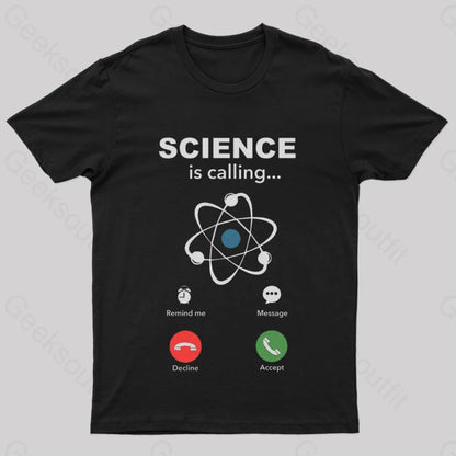 Science Is Calling Nerd T-Shirt Black / S