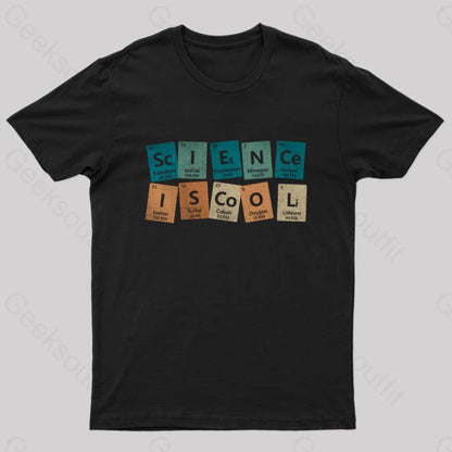 Science Is Cool Nerd T-Shirt Black / S