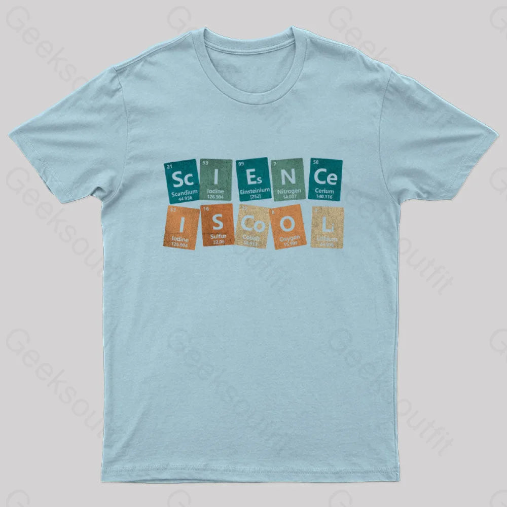 Science Is Cool Nerd T-Shirt Light Blue / S