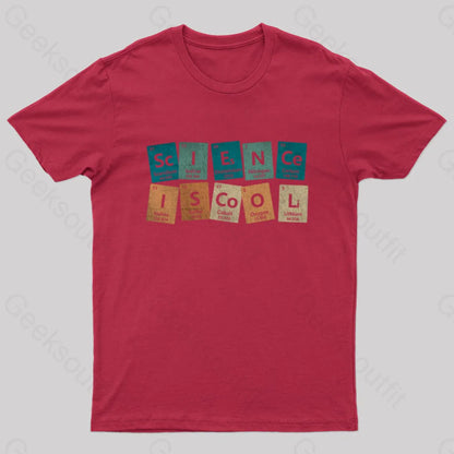 Science Is Cool Nerd T-Shirt Red / S