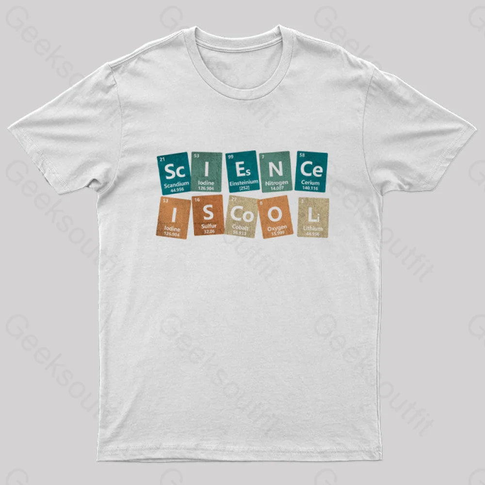 Science Is Cool Nerd T-Shirt White / S