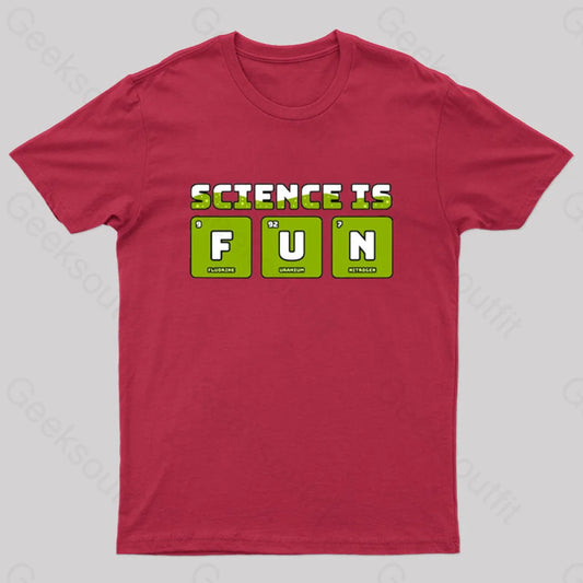 Science Is Fun Nerd T-Shirt Red / S