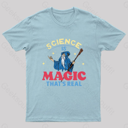 Science Is Magic That’s Real T-Shirt Light Blue / S