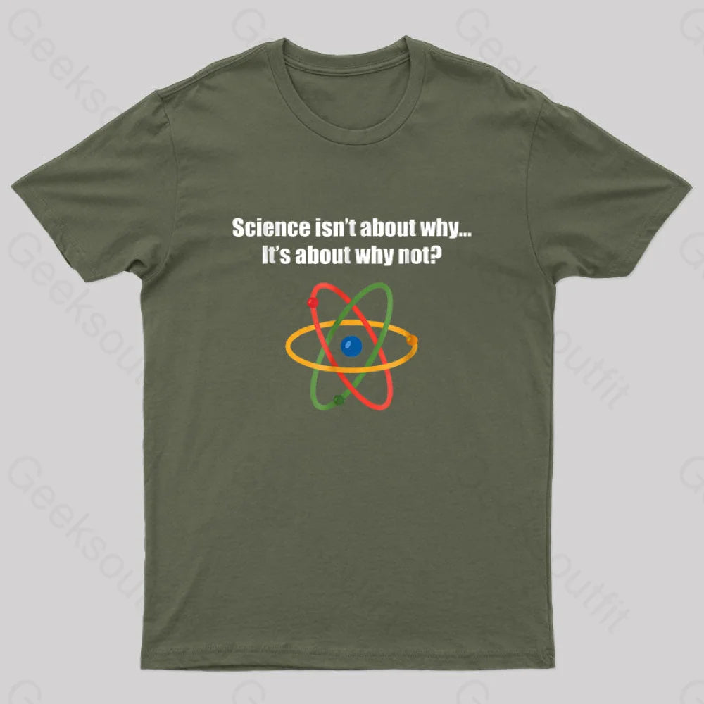 Science Isnt About Why Its Not Nerd T-Shirt Army Green / S