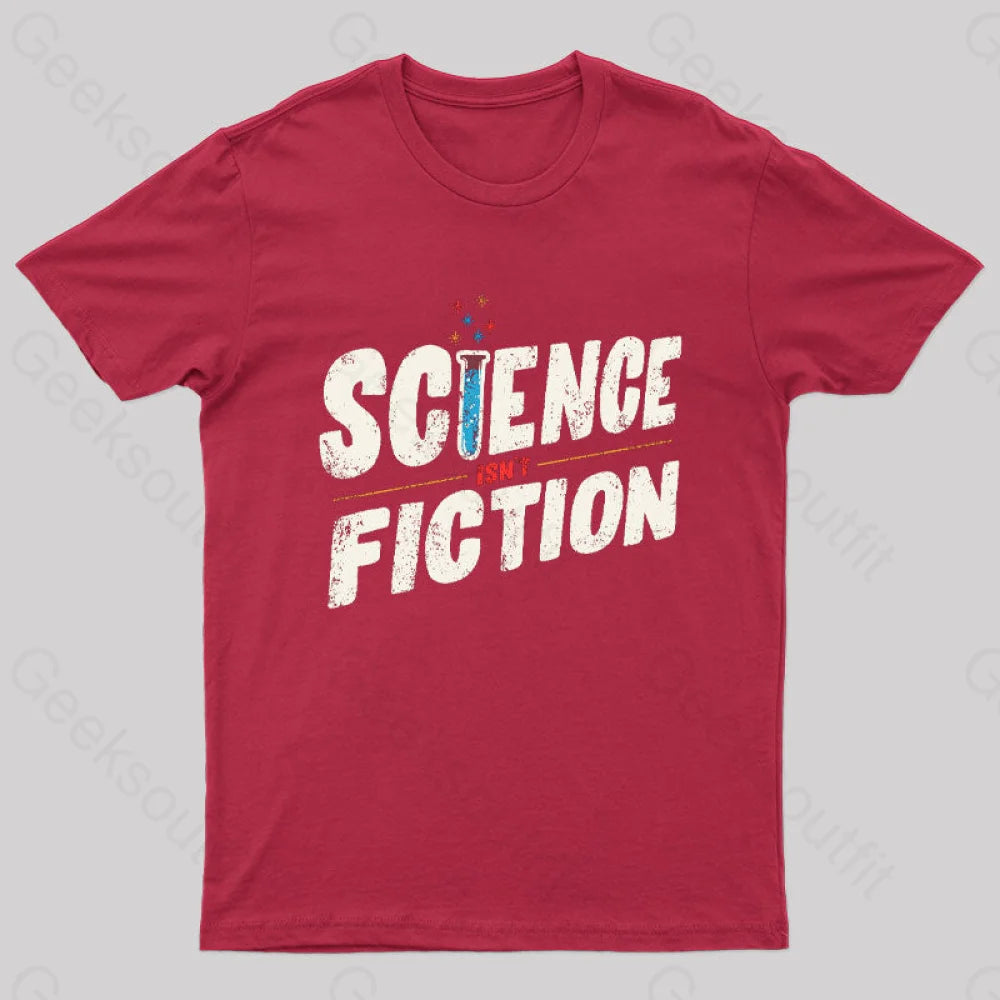 Science Isn’t Fiction Nerd T-Shirt Red / S