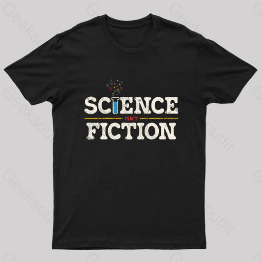 Science Isn’t Fiction Remix Nerd T-Shirt Black / S