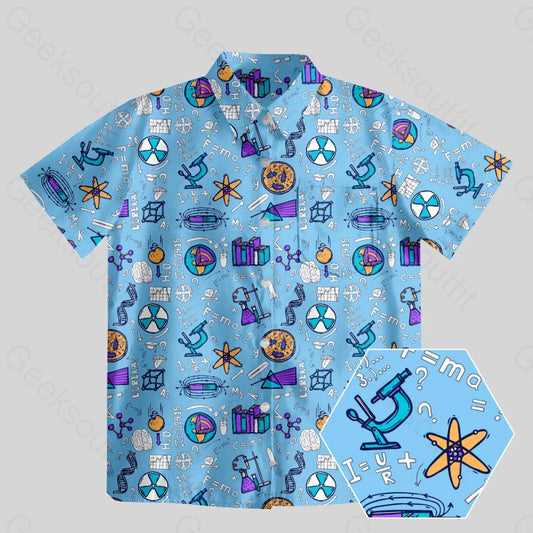 Science Lab Button Up Pocket Shirt - Geeksoutfit