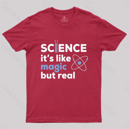 Science Like Magic But Real T-Shirt Red / S