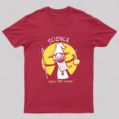 Science Magic That Works Geek T-Shirt Red / S