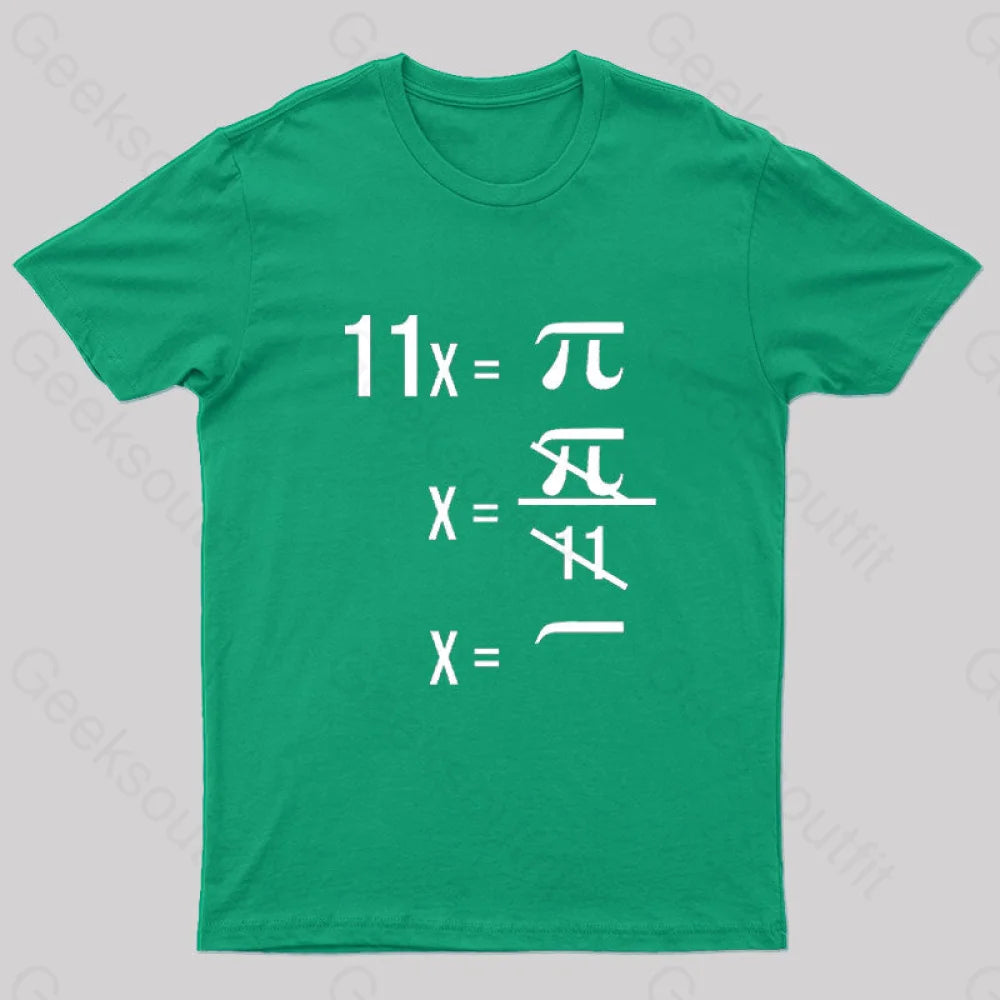 Science Math Pi Geek T-Shirt Green / S