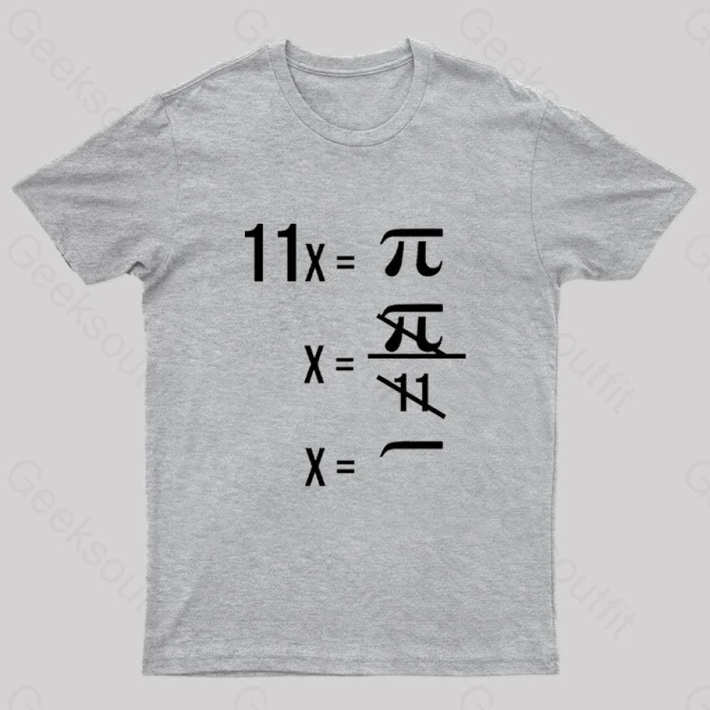 Science Math Pi Geek T-Shirt Grey / S