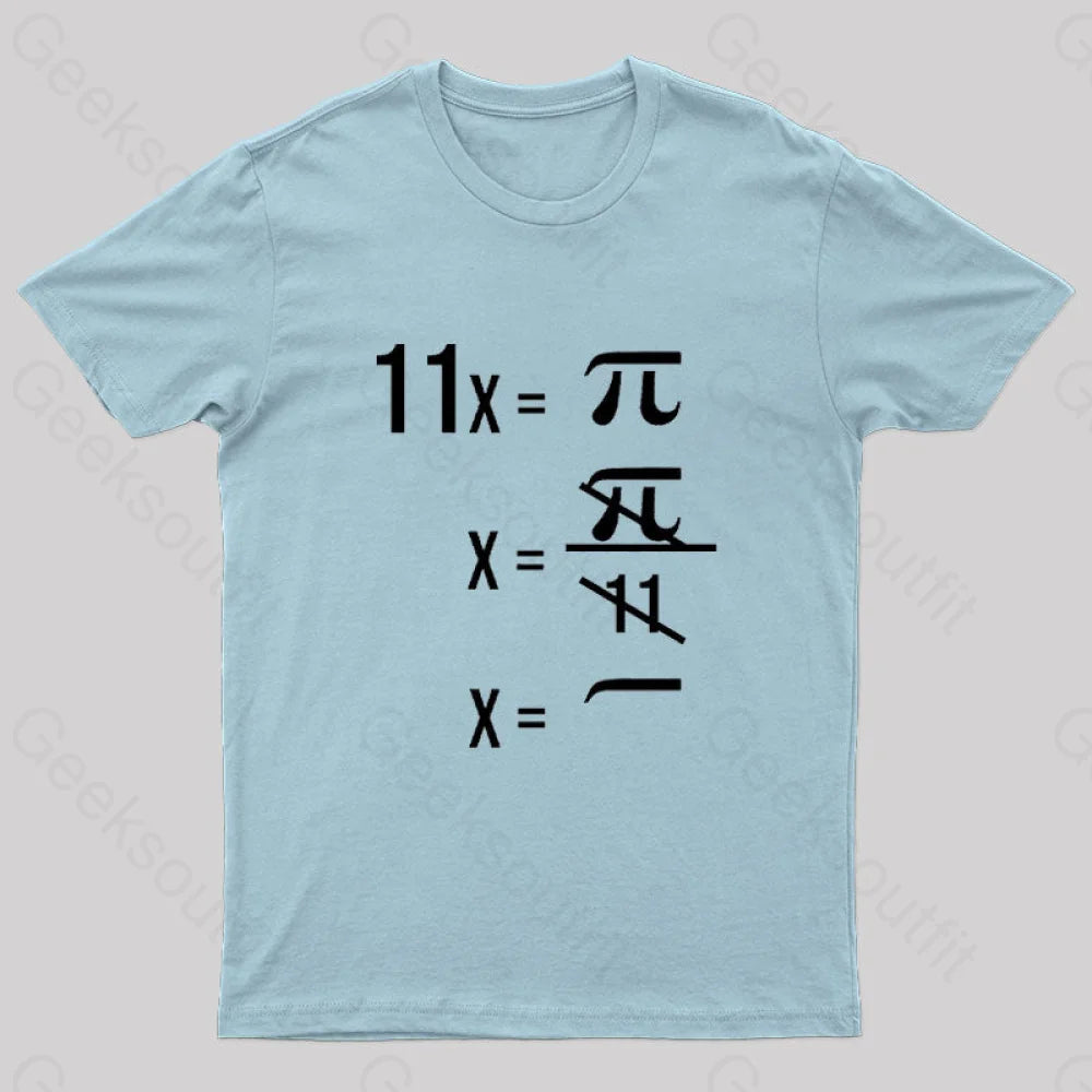 Science Math Pi Geek T-Shirt Light Blue / S