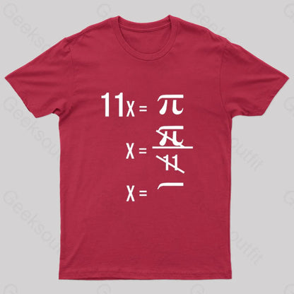 Science Math Pi Geek T-Shirt Red / S