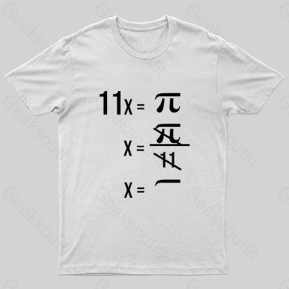 Science Math Pi Geek T-Shirt White / S