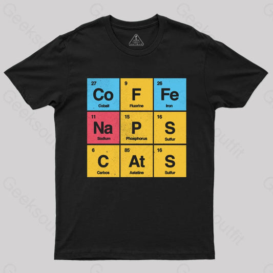 Science Naps & Cats By Tobe Fonseca T-Shirt Black / S