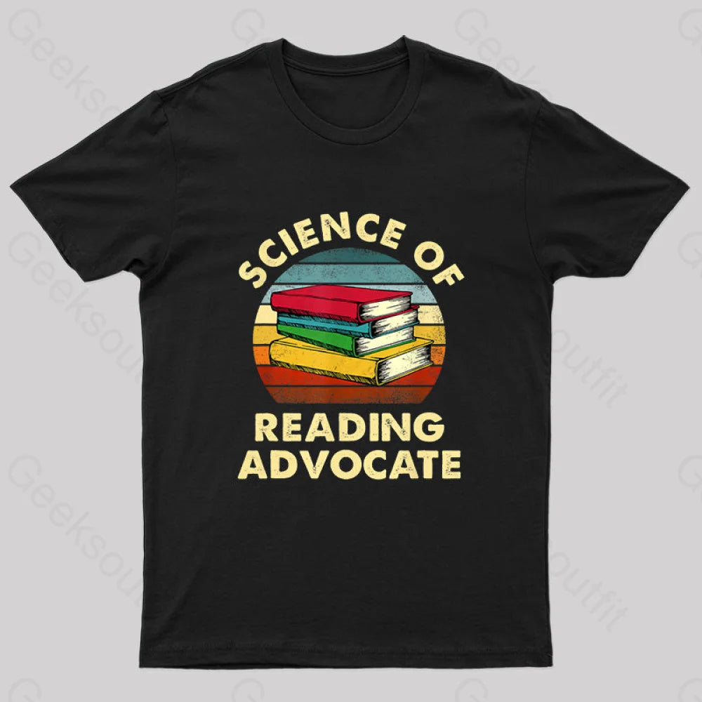 Science Of Reading Advocate Nerd T-Shirt Black / S