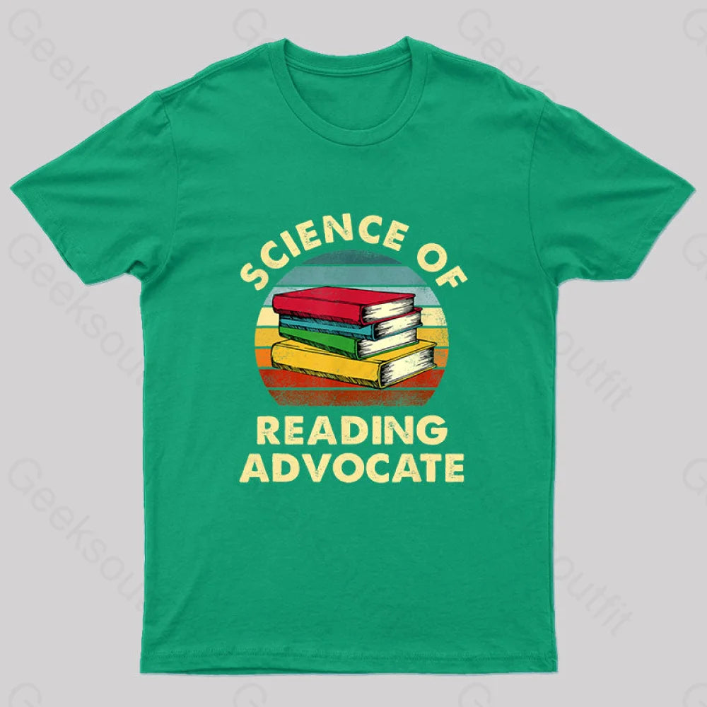 Science Of Reading Advocate Nerd T-Shirt Green / S