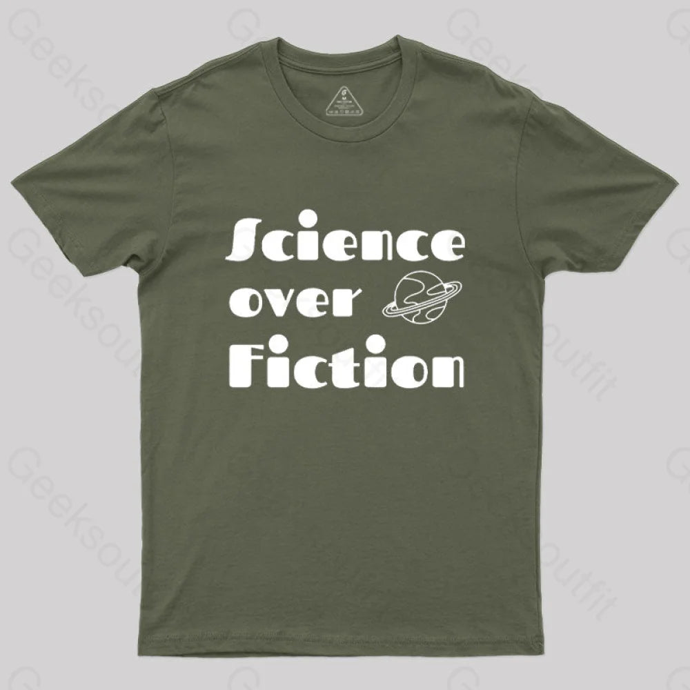 Science Over Fiction T-Shirt Army Green / S