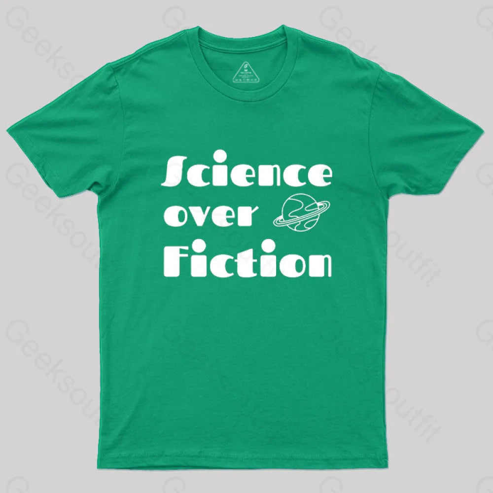 Science Over Fiction T-Shirt Green / S