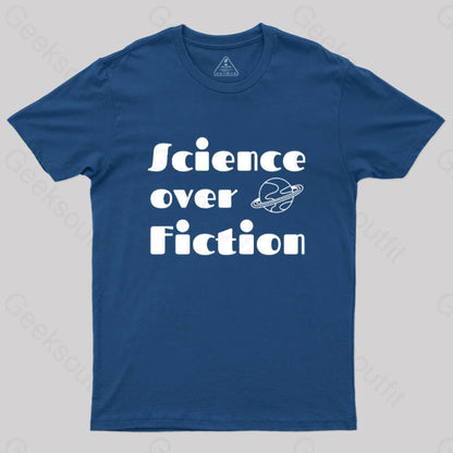 Science Over Fiction T-Shirt Navy / S