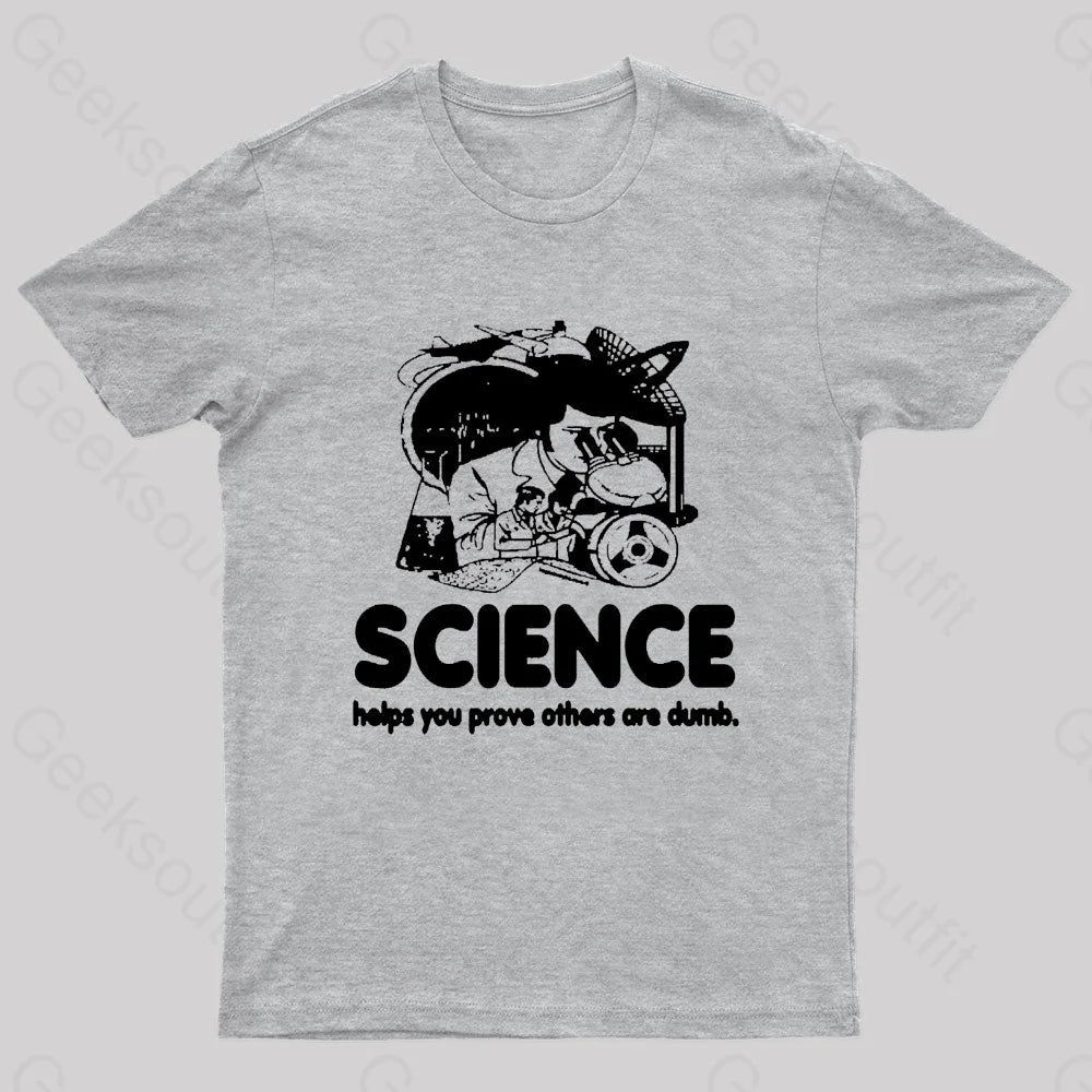 Science Retro Nerd T-Shirt Grey / S