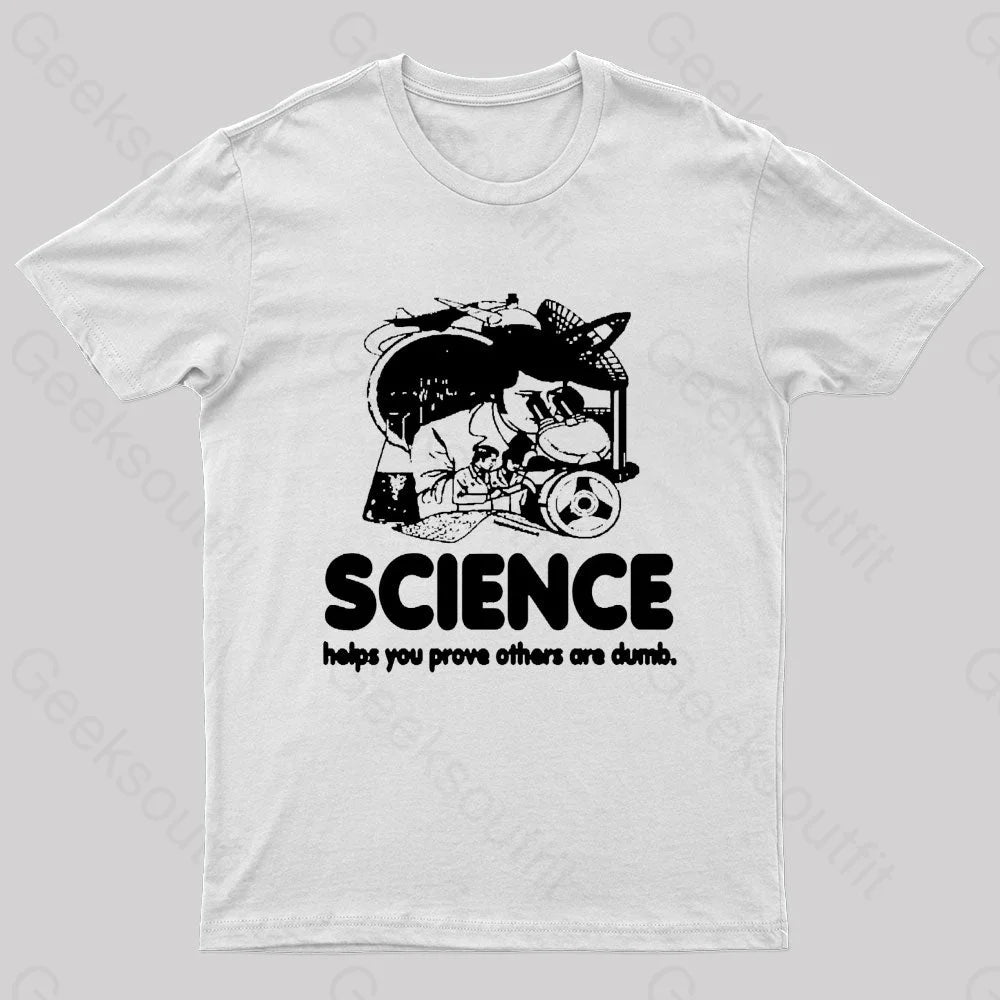 Science Retro Nerd T-Shirt White / S