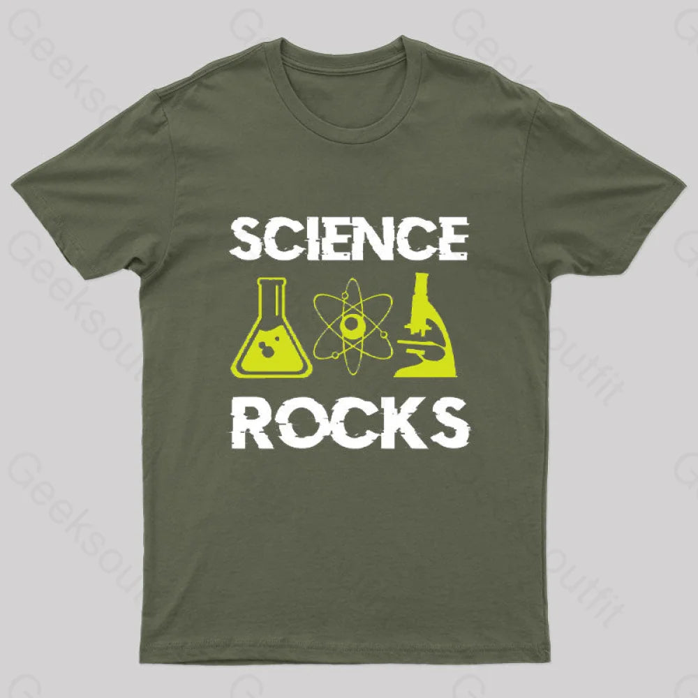 Science Rocks T-Shirt Army Green / S