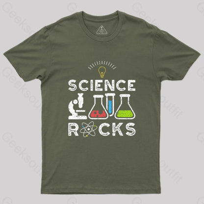 Science Rocks T-Shirt Army Green / S