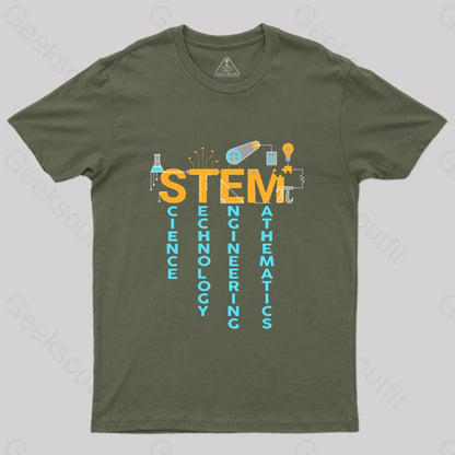 Science Stem T-Shirt Army Green / S