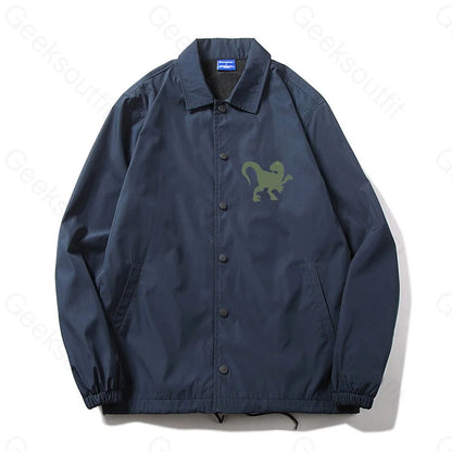 Science Velociraptor Coach Jacket - Geeksoutfit