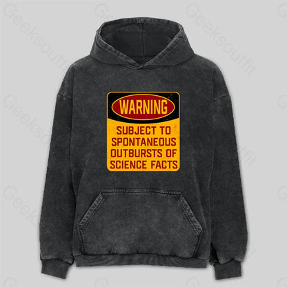 Science Warning Washed Hoodie M