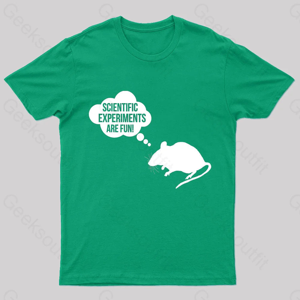 Scientific Experiments Are Fun Nerd T-Shirt Green / S