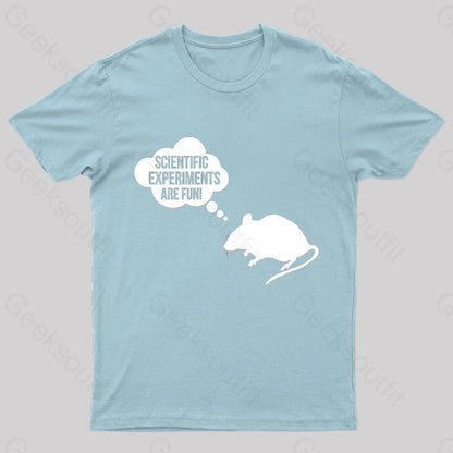 Scientific Experiments Are Fun Nerd T-Shirt Light Blue / S