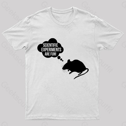 Scientific Experiments Are Fun Nerd T-Shirt White / S