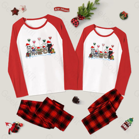 Scifi Friends Family Christmas Pajama Sets Red&Red / M For Men Yc