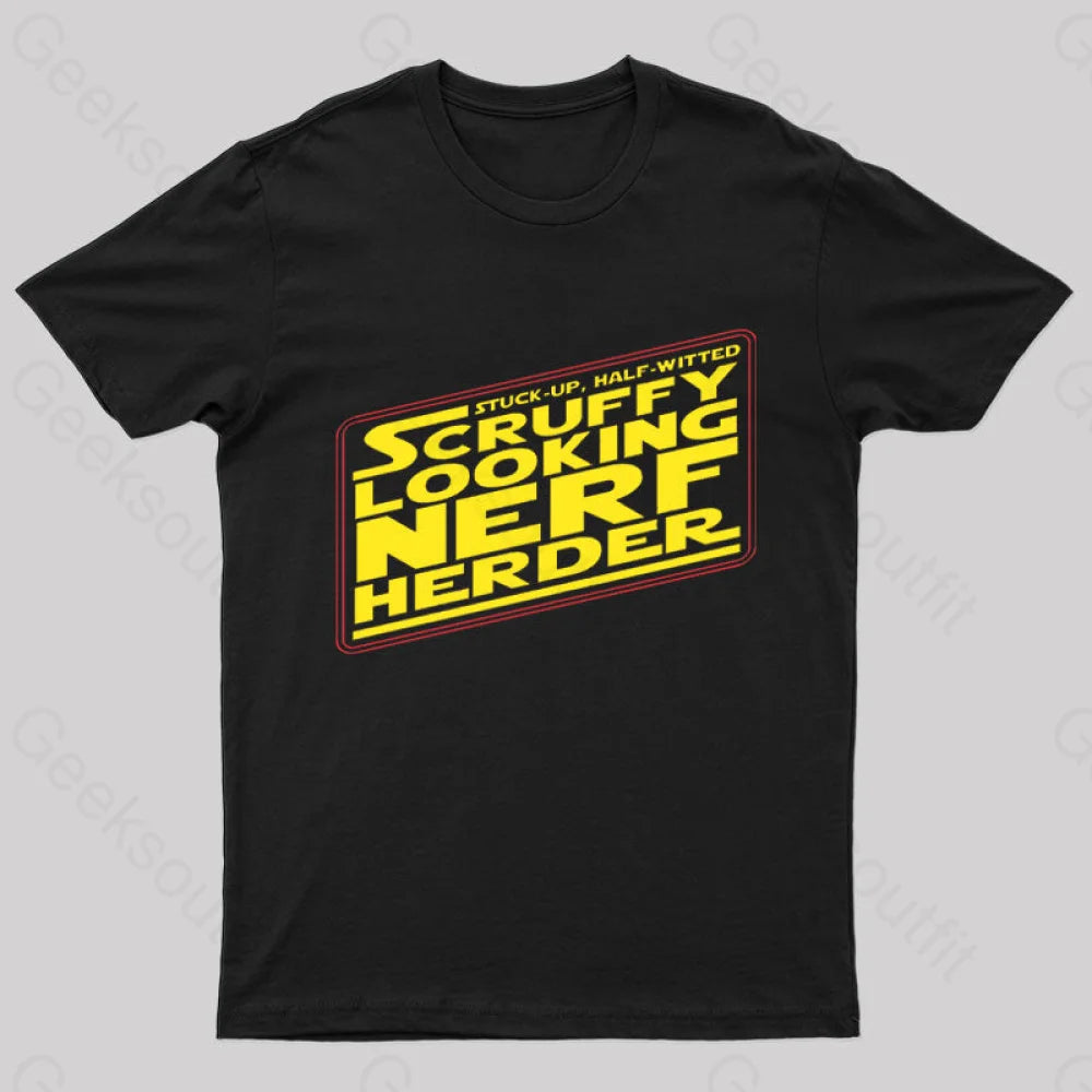 Scruffy Looking Nerd T-Shirt Black / S