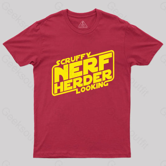 Scruffy Looking Nerf Herder Geek T-Shirt Red / S